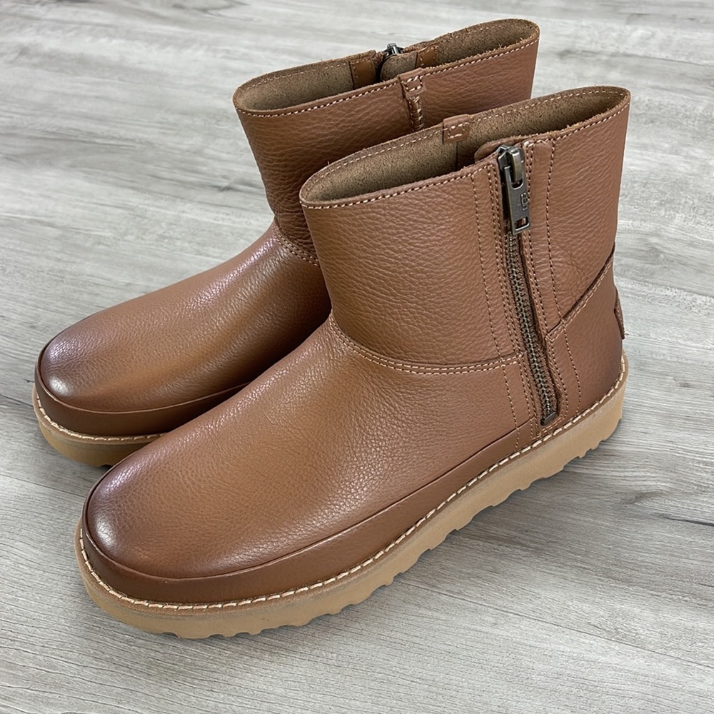🌿UGG🌿 W DECONSTRUCTED CHESTNUT MINI ZIP BOOTS - Picture 9 of 14